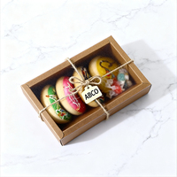 En stock jolie boîte en papier carrée transparente blanche avec couvercle transparent pour gâteau chocolat 2 4 6 emballage macaron