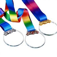Pendentif Médaille Personnalisé en Cristal Vierge, Récompense en Cristal Artificiel pour Compétition de Maternelle, Cadeau, Vente en Gros, OEM