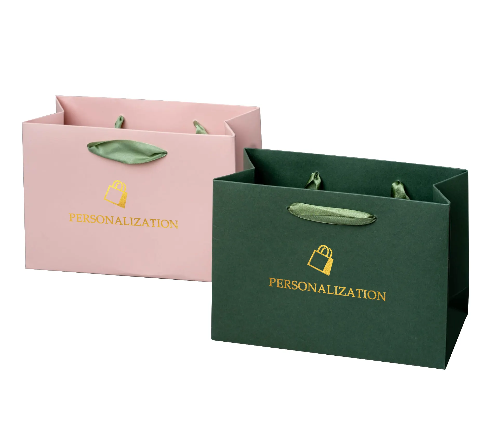 Wholesale Custom Printed Your Own Logo Fancy Shopping Gift Food Grocery Paper Bags with Handle