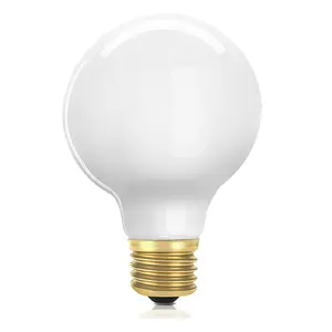 2024 nóng bán mềm trắng sữa LED Filament Globe bóng ánh sáng, G80/G25 Matt Vòng Glass LED BULB