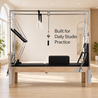 Vente directe fabricant : Lit de Pilates Reformer réglable en aluminium et érable, durable et portable, pour entraînement du tronc - Prise en charge OEM/ODM du logo