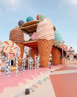 Décoration géante personnalisée en forme de donut, fausse cupcake, bonbons de fête, sculpture en mousse extérieure, personnage en polystyrène, crème glacée, événements gaming