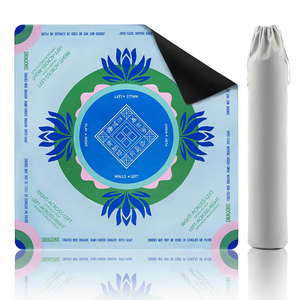 Tapetes de Mahjong Plegables y Antideslizantes con Diseño Floral Retro Azul, Aptos para Juegos de Mahjong y Póker, Venta al Por Mayor - Product Image 4