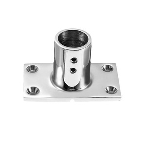 Base de Barandilla Marina de Acero Inoxidable 316 con Fondo Cuadrado para Tubo, Accesorio de Hardware para Yate - Product Image 3