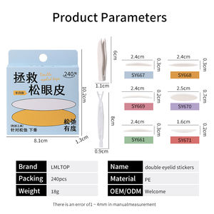 LMLTOP 240 Piezas <span class=keywords><strong>de</strong></span> Cintas Adhesivas para Párpados Dobles Impermeables y Ocultas Multiformas SY667-672, Pegatinas para Levantar los Párpados Fácilmente, Herramientas Invisibles para Párpados - Product Image 5