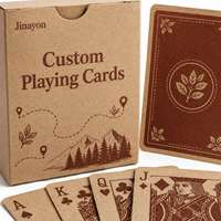 Jinayon – Boîte personnalisée en papier kraft pour jeu de cartes de poker vintage vert 54 cartes, idéale pour cadeaux automobiles et événements promotionnels