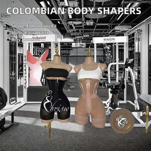 Faja de compresión colombiana de cuerpo completo para mujer, marca privada, con efecto reductor de abdomen y control original, tipo pantalón. - Product Image 2