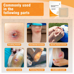 Apósito de Espuma de Silicona Desechable Médico Autoadhesivo Carbou de 10x10 cm de Alta Absorbencia para Heridas y Traumatismos - Product Image 3