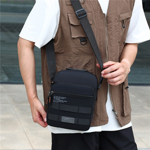 Men's Lightweight Crossbody <b>Bag</b> Nylon Waterproof Outdoor Running Phone <b>Bag</b> Multi Compartment Shoulder <b>Bag</b> For Everyday Use - Product Image 2