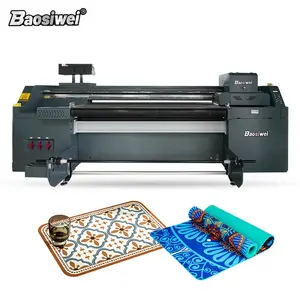 Baosiwei Suitable for leather, lamp, transparent film, car sticker UV printer equipped with 5 i3200 nozzle factory direct sales