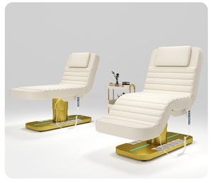 Golden White Electrical Control Silky Adjustable Beauty Massage Bed - Product Image 6