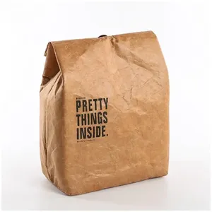 Bolsa Térmica de Papel Lavable, Plegable, Aislada, Ecológica, para Llevar Comida, con Logotipo Personalizado - Product Image 4