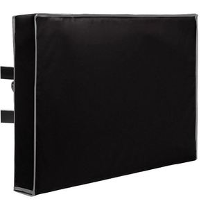 Housse de protection universelle pour téléviseurs d'extérieur 40" 42" 43" résistante aux intempéries pour écrans plats, compatible avec la plupart des supports et pieds de télévision, noire - Product Image 1