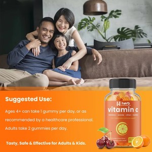 Gomitas de Vitamina C OEM/ODM con Sabor a Zumo de Naranja, Bajas en Azúcar, Refuerzan el Sistema Inmunitario - Product Image 4