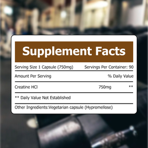 <b>Supplement</b> Manufacturer Creatine HCL Capsules Fitness Formula Increase Muscle Growth Boost Endurance Creatine Capsules - Product Image 2