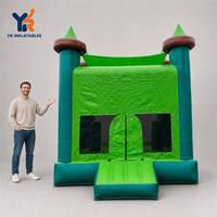 Château gonflable pastel avec toboggan, structure de jeu en PVC, design personnalisé pour les fêtes d'enfants, les aires de jeux intérieures et les événements