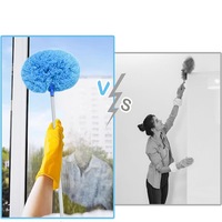 Plumeau en Microfibre Détachable avec Manche pour Nettoyage de Plafond et Ventilateur de Plafond