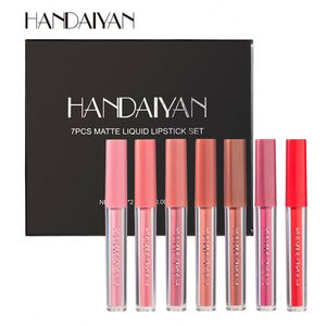 <span class=keywords><strong>HANDAIYAN</strong></span> 7 unids/set semanal brillo de labios mate Sexy antiadherente brillo de labios caja de regalo hidratante de larga duración lápiz labial líquido - Product Image 3