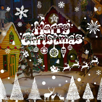 Autocollants de fenêtre de cloche de Noël et décalcomanies de porte en verre disposition créative pour les centres commerciaux et les bureaux décorations de Noël en gros