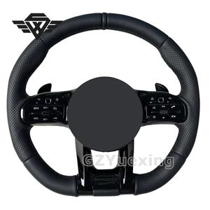 <span class=keywords><strong>Volant</strong></span> Personnalisé pour Mercedes Benz AMG 809 Classe A Classe C Classe E W213 W203 W205 en Cuir avec Coutures Noires - Product Image 1