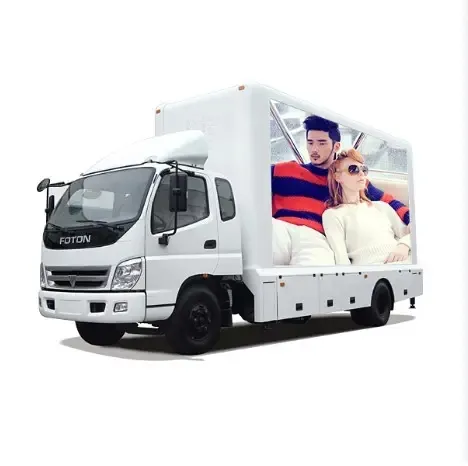 p6.25 front maintenance full color advertising display outdoor screens led mobile advertising vehicle for sale