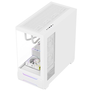 Boîtier PC ATX Full Tower blanc le plus vendu avec 3 ventilateurs ARGB et panneaux latéraux, port Type-C, en acier, pour jeux - Product Image 4