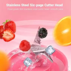 HYRI Nuovo Frullatore Elettrico Portatile Ricaricabile Mini USB con 6 Lame per Frullati e Frutta Senza Fili per Casa - Product Image 4