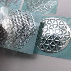 จี้เงินชุบโครเมียมแมนดาลา,รูปลอกโลหะพลังงานรูปทรงเรขาคณิตศักดิ์สิทธิ์แบบกำหนดเอง - Product Image 5