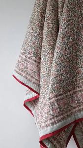 Couette Jaipuri en coton biologique de haute qualité, imprimé ethnique, fait main, pour la décoration intérieure - Product Image 6