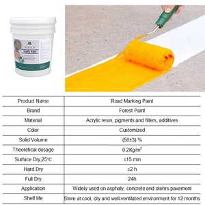 Peinture acrylique liquide à séchage rapide pour marquage routier, peinture de signalisation routière pour asphalte, peinture routière colorée à base d'eau, différentes couleurs - Product Image 5