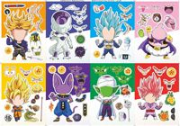 16 pièces/ensemble Dragon Son Goku Vegeta Gohan Majiu Buu DBZ Autocollants décoratifs d'anime de dessin animé DIY