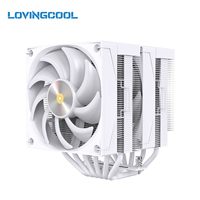 Refroidisseur d'air Lovingcool OEM AP1000 à double ventilateur et double tour, super flux d'air, 6 caloducs en cuivre avec affichage de la température