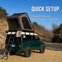 Tentes de toit rigides avec échelle, fenêtres en maille, vérins à gaz, installation rapide, pour SUV, tout-terrain, overland