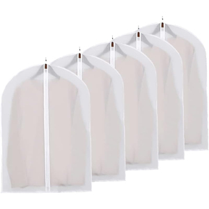 Garment Bags Bag for <b>Storage</b> Dust-Proof Suit Protector With Zipper Long Dresses Suit Coat Closet Clothes <b>Storage</b> Cover Bag - Product Image 1