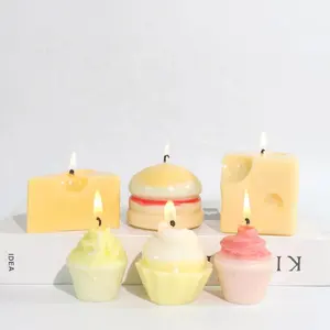 Silikon Hamburg Käse Wachs form Flexible Harz Fondant Kuchen formen Home Decoration Niedliche Cupcake Eis Duft kerzen form