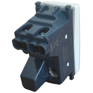 Interruptor de un solo polo blanco con luz indicadora compatible con Vimar Arke - Product Image 2