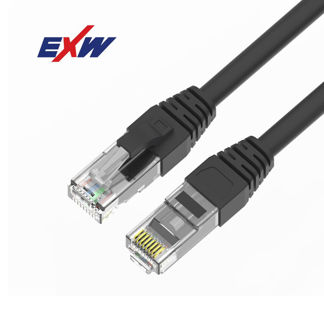 EXW 26awg Pure Copper 8-Core Twisted Utp Cat6a Network Cable RJ45 PVC 1m 5m RoHS Certified Cat6a Ethernet Patch Cord
