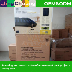 Lit gonflable double floqué bleu foncé 64765 des États-Unis, ensemble de lit gonflable floqué, vente en gros - Product Image 2