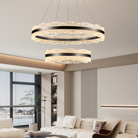 Luminaire de luxe italien pour Villa Escalier Réglable Hauteur Lustre Lampe pour Intérieur Creative Suspendu Salon Suspension Lampe