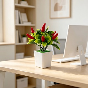 Artificial Fruit <b>Tree</b> <b>Mini</b> Potted Plant 15cm Plastic Desktop Bonsai Fortune Fruit New Year Gift - Product Image 2