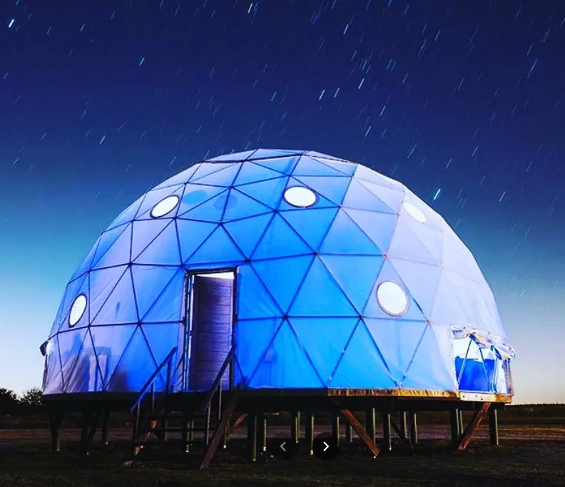 Balon Panas Tenda Glamping Transparan Yurt Pvc Tenda Kubah Geodesi untuk Pertemuan Luar Ruangan Jurte untuk Acara