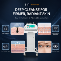 Appareil professionnel de soin du visage à goutte d'eau 6-en-1 pour lifting et raffermissement de la peau, équipement de beauté avec tensiomètre pour salon et spa OEM ODM