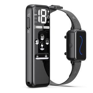 आधुनिक प्लास्टिक नायलॉन इलेक्ट्रिक शॉक कॉलर कुत्तों के लिए रिमोट कंट्रोल वाटरप्रूफ एंटी-बार्क प्रशिक्षण सहायता - Product Image 3