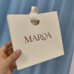 Sac de shopping personnalisé de luxe avec logo 14,5x15,5x7,5cm Emballage de cosmétiques Bijoux Sac en papier rose Sac cadeau pour petite entreprise - Product Image 5