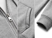 Sweat à capuche zippé Cenloong en coton anti-boulochage pour homme, avec poche plaquée et épaules tombantes