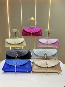 Nouveau sac à main rond incrusté de diamants, sac à bandoulière à chaîne, sac bandoulière tendance et brillant, sac à main haut de gamme à franges - Product Image 1