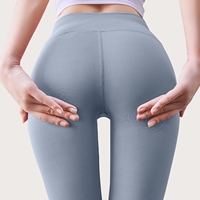Großhandel Lange Nahtlose Atmungsaktive Leichte Schnelltrocknende Damen-Sport-Yogahosen mit Hoher Elastizität Einfarbig Hohe Taille Hüftformend