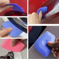 Petit grattoir polygonal rose pour vitres de voiture, outil de pose de film vinyle et de coloration