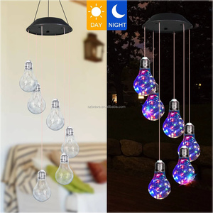 Décoration de jardin de noël paysage lumière étanche à énergie solaire LED lumière changeante ampoule solaire carillon éolien pour la maison - Product Image 2