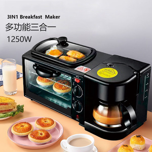 3 In 1 Breakfast Maker <b>Coffee</b> <b>Machine</b> Sandwich Toaster Electric Oven 110V 220V Multifunctional Kitchen Appliance - Product Image 3